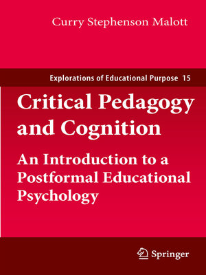 cover image of Critical Pedagogy and Cognition